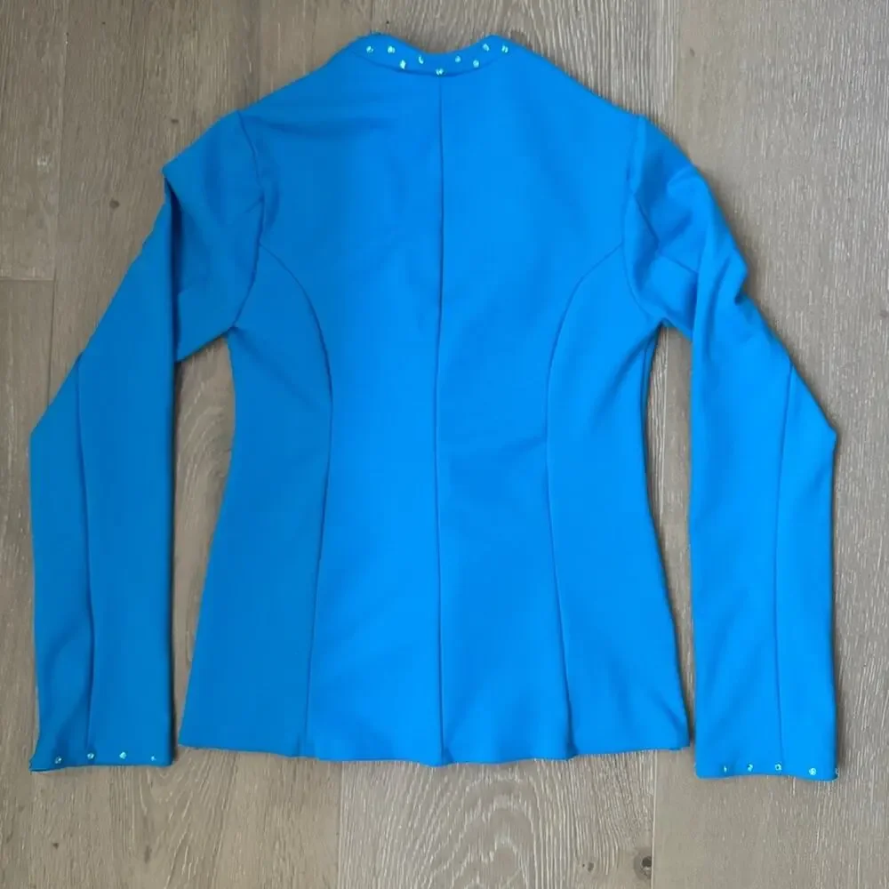 Kelle Turquoise Jacket And Wide Leg Pant Set size Medium Child